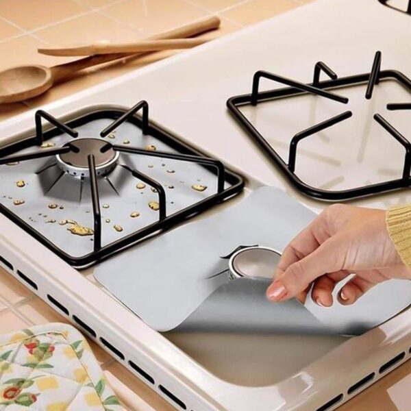 1/4PC Stove Protector Cover Liner Gas Stove Protector Gas Stove Stovetop Burner Protector Kitchen Accessories Mat Cooker Cover - Image 2