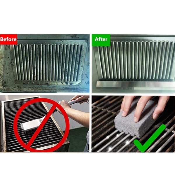 BBQ Grill Cleaning Brush Brick Block Barbecue Cleaning Stone Pumice Brick for Barbecue Rack Outdoor Kitchen BBQ Tools - Image 4