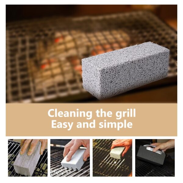 BBQ Grill Cleaning Brush Brick Block Barbecue Cleaning Stone Pumice Brick for Barbecue Rack Outdoor Kitchen BBQ Tools - Image 5