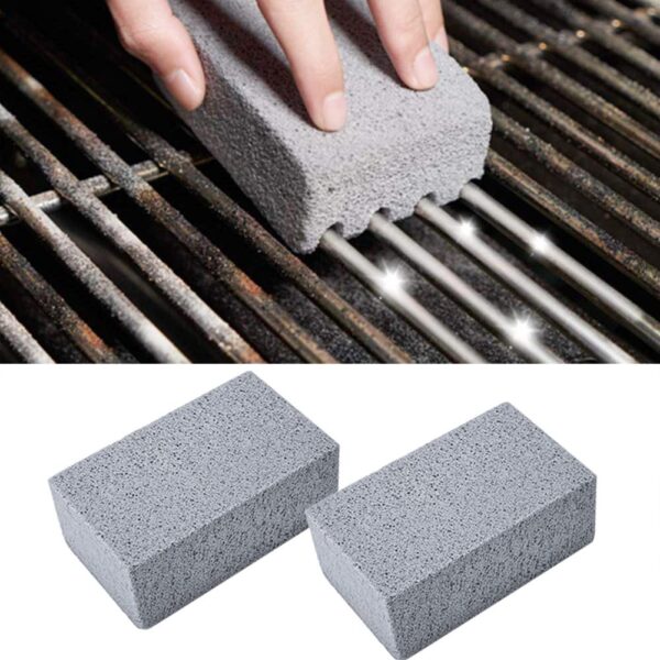 BBQ Grill Cleaning Brush Brick Block Barbecue Cleaning Stone Pumice Brick for Barbecue Rack Outdoor Kitchen BBQ Tools