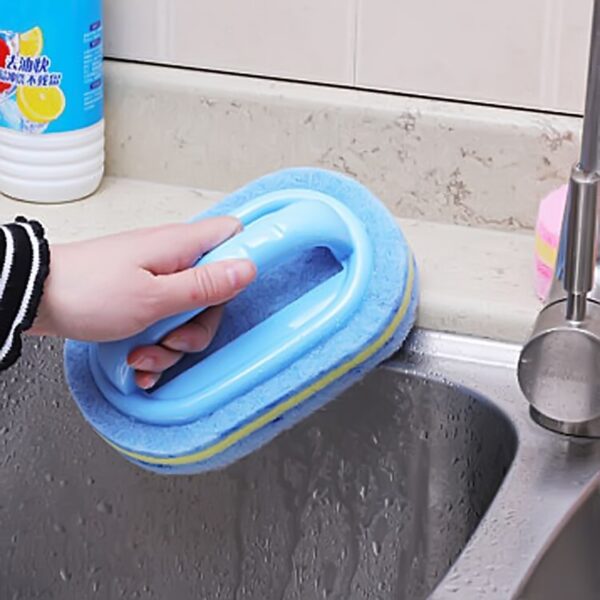 Kitchen Bathroom Toilet Cleaning magic sponge Glass Wall Cleaning Bath Brush Handle Sponge Ceramic Window Slot Clean Brush - Image 2