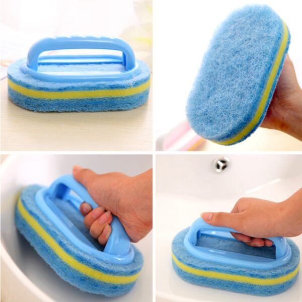 Kitchen Bathroom Toilet Cleaning magic sponge Glass Wall Cleaning Bath Brush Handle Sponge Ceramic Window Slot Clean Brush - Image 5