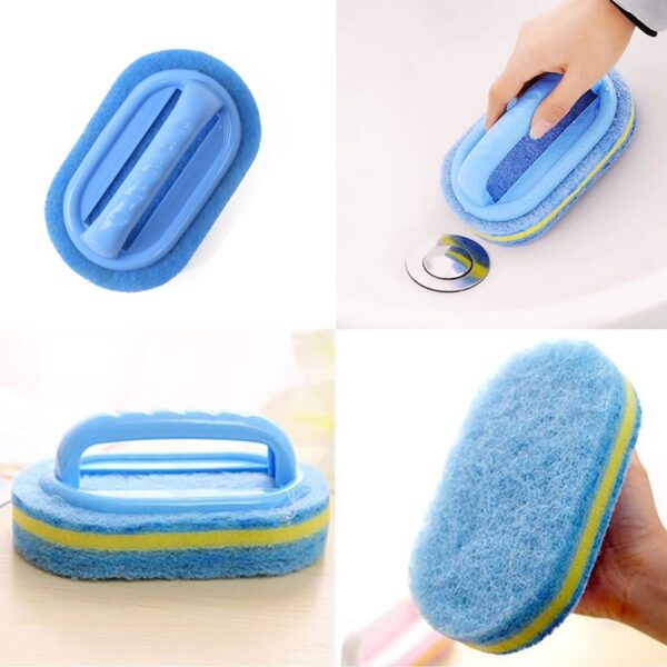 Kitchen Bathroom Toilet Cleaning magic sponge Glass Wall Cleaning Bath Brush Handle Sponge Ceramic Window Slot Clean Brush - Image 6