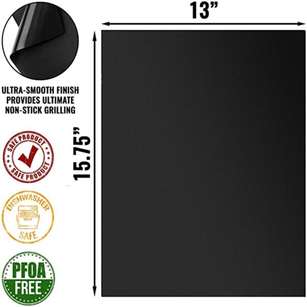 Non-stick BBQ Grill Mat 40*33cm Baking Mat Barbecue Tools Cooking Grilling Sheet Heat Resistance Easily Cleaned Kitchen BBQ Tool - Image 2