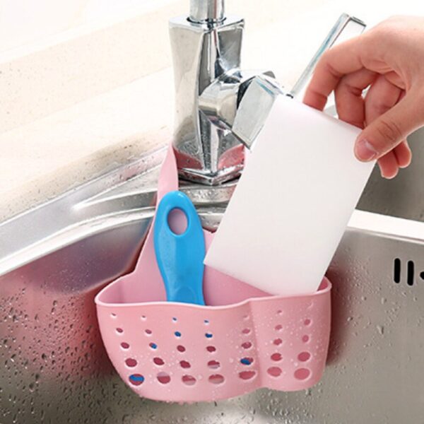 Sink Sponge Storage Hanging Basket Adjustable Snap Button Type Drain Rack Faucet Storage Drain Baskets Home Kitchen Tools - Image 6